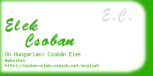 elek csoban business card